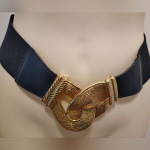 🔥 Christmas Sale 🎄Gold Buckle Black Belt